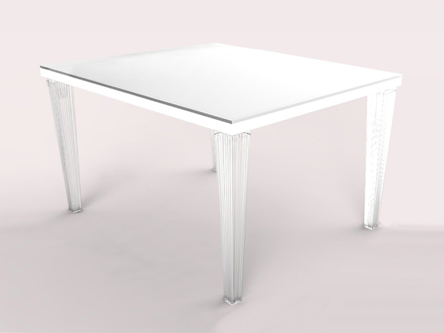 ACRYLIC FLUTED DINING TABLE