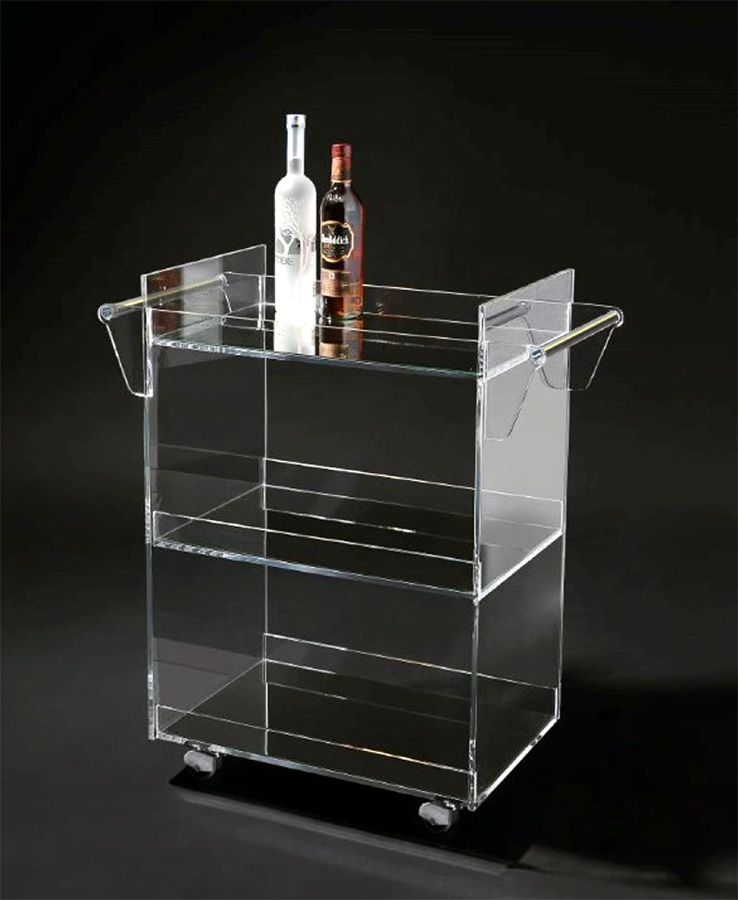 EXECUTIVE BAR CART (WITH STAINLESS STEEL HANDLES)