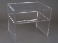 SIMPLE ACRYLIC SIDE TABLE WITH ONE SHELF